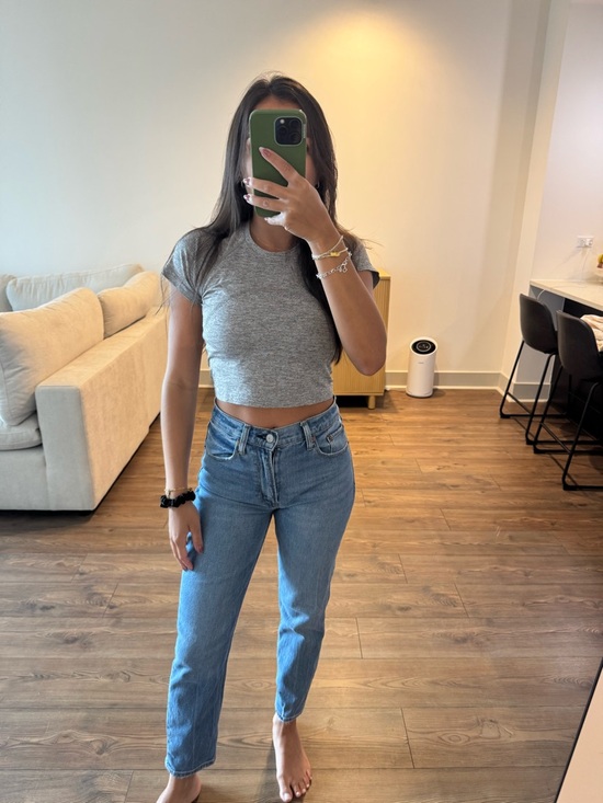 Abercrombie & Fitch Denim - Abercrombie & Fitch High-Rise Light Blue Mom Jeans